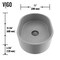 Vigo Giralda Gothic Gray Concreto Stone 16 in. L x 11 in. W x 5 in. H Oval Vessel Bathroom Sink VG04059 - alternate 4