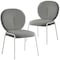 Leisuremod Celestial Modern Boucle Dining Chair with Powder Coated Iron Frame, 2PK CCW-23G2 - alternate 1