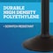 Us Weight Black Plastic Stanchion for Crowd Control w/6.5' Black/Yellow Chevron Retractable Barrier Belt, 6PK U2000CYBPK6 - alternate 3