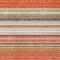 Homeroots 9' X 12' Coral Ivory And Gray Striped Washable Indoor Outdoor Area Rug 614807 - alternate 3