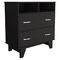 Homeroots 32" Black Two Drawer Dresser With Open Shelving 544028 - alternate 1