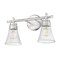 Z-Lite Belle 2-Light Vanity, 16 in W, Brushed Nickel 7519-2V-BN - alternate 4