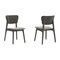 Armen Living Kalia Wood Dining Chair in Gray Finish with Gray Fabric - Set of 2 LCKACHWAGRY - alternate 1