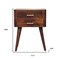Homeroots 23" Brown Solid Wood Two Drawer Nightstand 651564 - alternate 5