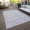 Homeroots 5' X 8' Lavender And Silver Medallion Washable Indoor Outdoor Area Rug 589339 - alternate 5
