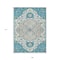 Homeroots 9' X 12' Teal Blue Green And Ivory Oriental Washable Indoor Outdoor Area Rug 596648 - alternate 2