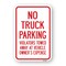 Signmission No Truck Parking Violators Will Be Towed Away, Heavy-Gauge Aluminum, 18" x 24", A-1824-24935 A-1824-24935 - alternate 1