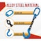 Mytee Products 1/2 inx2 ft Single Leg Chain Sling 15,000 Lbs WLL Oblong Link-to-Sling Hook Ends, 2PK CH122-12FH-OBL-G100x2 - alternate 5