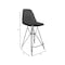 Leisuremod Cresco Acrylic Barstool - Modern ABS Plastic Counter Stool with Steel Legs & Footrest, 2PK CRBL-30TBL2 - alternate 2