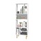 Homeroots 21" White and Natural Eight Shelves Freestanding Shelving Unit 403097 - alternate 1