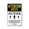 Signmission PSA Attention Guests Practice Social Distancing 10in X 7in Peel N Stick Wall Graphic, RD-710-25395 OS-NS-RD-710-25395 - alternate 1