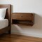 Homeroots 18" Chestnut Solid Wood One Drawer Floating Nightstand 722577 - alternate 2