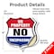 Signmission No Trespassing Shield Sign U.S. Property, 4 inch X 4 inch, Vinyl Decal, 2PK SHI-D-2PACK-4-411 - alternate 2