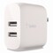 Belkin BOOST CHARGE Dual USB-A Wall Charger + Lightning to USB-A Cable, White WCD001DQ1MWH - alternate 5