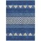 Homeroots 3' X 5' Navy Blue Ivory And Beige Southwestern Washable Indoor Outdoor Area Rug 613927 - alternate 3