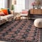 World Rug Gallery Transitional Moroccan Washable Non Slip Area Rug 5 ft x 7 ft Rust WR83RUST5X7 - alternate 1