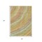 Homeroots 3' X 5' Gold Sky Blue And Coral Abstract Washable Indoor Outdoor Area Rug 631245 - alternate 3