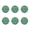 Homeroots Set of Six Green Mushroom Knob Floral Ceramic Drawer Pull Knobs, 6PK 635758 - alternate 6