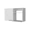 Homeroots 39in White Accent Cabinet With Two Shelves 518042 - alternate 1