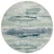 Homeroots 8' Mint Green Ivory And Denim Blue Round Abstract Washable Indoor Outdoor Area Rug 612535 - alternate 3
