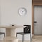 Clockswise Silver 8-In Analog Clock - Silent, Non-Ticking for Wall, Office Desk, Table and Shelf QI004744.SI.8 - alternate 3