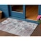 Homeroots 3' X 5' Teal Blue Aqua And Ivory Floral Washable Indoor Outdoor Area Rug 582776 - alternate 1