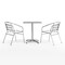 Flash Furniture Square Table Set, Aluminum, Plastic, Stainless Steel, Grey TLH-ALUM-24SQ-017BCHR2-GG - alternate 6
