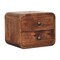 Homeroots 12" Brown Solid Wood Two Drawer Floating Nightstand 653840 - alternate 2