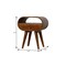 Homeroots 21" Chestnut Solid Wood Oval One Drawer Nightstand 722579 - alternate 3