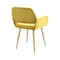 Homeroots Yellow Upholstered Velvet Open Back Dining Chair 521961 - alternate 3