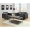 Osp Home Furnishings Pacific Sofa Couch, Black PAC53-V18 - alternate 4