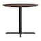 Flash Furniture 36" Round Tabletop, Seamless Surface Technology, Dark Brown with 30" x 30" Black Table Height X-Base ST-RD36-WBR-T3030-GG - alternate 2