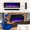 Edendirect 52.26-in W Black Wall mount LED Flat wall Electric Fireplace with Remote Control Included ZR-BI50 - alternate 3