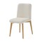 Homeroots Set of Two Off White And Natural Boucle Upholstered Dining Side Chairs 564813 - alternate 3