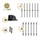 Nuvo Iron 13pcs Versailles Profile incl 7pcs of Single Collar 25 1/8'' & 6 pcs Double Collar 25 1/8'' RRC26VP-13SDC - alternate 4