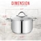 Bakken-Swiss Deluxe 5-Quart Stainless Steel Stockpot with Tempered Glass Lid, Heavy Duty BKSSQ5 - alternate 2