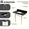 Kingston Brass 36" Black Granite Console Sink with Brass Legs, 8-Inch, 3-Hole, Black Granite/Matte Black KVPK3622K8SQ0 - alternate 2