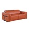 Homeroots 73in Orange and Black Italian Leather Power Reclining Loveseat 720485 - alternate 4