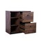 Homeroots 30" Walnut Wood Two Drawers Filing Cabinet 568315 - alternate 4