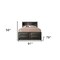 Homeroots Gray Solid Wood King With Ten Drawers Bed Frame 318715 - alternate 2