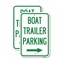 Signmission Boat Trailer Parking With Right Arrow Symbol, 12'' X 18'' 2 Signs, Heavy Gauge Aluminum, 2PK A-1218-2PACK-24294 - alternate 1