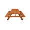 Homeroots 94" Brown Solid Wood Outdoor Picnic Table with Umbrella Hole 525004 - alternate 4