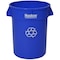 Continental Commercial Products Huskee Recycling Receptacle, 32 gal Capacity, Plastic, Blue 3200-1 - alternate 1