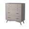 Homeroots 38" Gray Solid Wood Four Drawer Chest 524145 - alternate 3