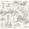 York Wallcoverings Seasons Toile Grey Wallpaper GR5922 - alternate 1