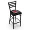 Holland Bar Stool Co 30" Blk Wrinkle Miami (OH) Stationary Bar Stool, Ladder Back L00430Mia-OH - alternate 1