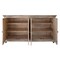 Homeroots 72" Sand Solid and Manufactured Wood Distressed Credenza 527097 - alternate 4