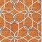 Homeroots 5' X 8' Orange And Ivory Geometric Washable Indoor Outdoor Area Rug 613026 - alternate 5