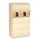Tennsco 36" W 5 Drawer Lateral File Cabinet, Champagne/Putty, Letter/Legal FS351LPY - alternate 1