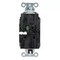 Hubbell Wiring Device-Kellems Straight Blade Receptacle, 5-20R, 20 A, 125V AC, 2 Pole, 3 Wire, Surface Mount, Grounded HBL2162STBKTR - alternate 2
